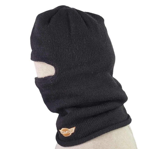 Sims Snowboards Hat Full Ski Mask Logo Made in USA RARE Black - Picture 3 of 9